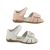 Girls Shoes Grosby Amelie Little Girls Leather Sandal Adjustable Straps Size 4-9