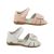 Girls Shoes Grosby Amelie Little Girls Leather Sandals Adjustable Back In