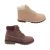 Grosby BillyG Girls Youth Boots Lace Up Distressed Finish Zip Side Chunky