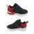 Boys Shoes Bolt Pax2 LED Light Up Runner Black Red Hook and Loop Size UK 6-2 NEW