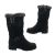 Bellissimo Bonny Girls Boot Long Mid Length Furry trim Soft Black Size 13-5