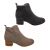 Jemma Brighton Ladies Boots Leather Ankle Boot Stretch Panel Lined Mid Heel 