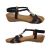 Bellissimo Calla Ladies Sandals Strappy Summer Slingback Wedge Sole Bead Trim