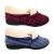 Grosby Camille Ladies Slippers Slip on Soft Patterned Velour Upper Fluffy Lined