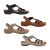 Carla Verde Cara Ladies Sandals Slip On Slingback Elastic Strap Flower Design Light Sole