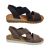 Jemma Claire Ladies Leather Sandals Slingback with Cross Elastic Strap Soft Insole