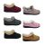Panda Elivia Ladies Slippers High Cut Double Elastic Furry Trim Slip On Fabric Outer
