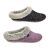 Fly Flot Lily Ladies Slippers Scuff style Slip On Shiny Print Light FauxFur Trim Soft Sole