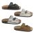Bernice Jalen Ladies Shoes Comfort Sandals Cork Footbed Dual Buckle Slide Slip On