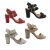 No! Shoes Holes Ladies Heels Open Toe Strappy Double Buckle Block Heel