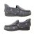 HomyPed Clip In Ladies Slipper Step-in back Double Elastic Soft Fabric Grey Floral