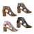 Step On Air Kage Ladies Shoes Heel Caged Sandals Zip Back Punchout Upper