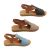 Jemma Kamila Ladies Sandals Wedge Leather Upper Buckle Slingback Light Comfy