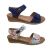 Bellissimo Lyla Ladies Sandals Slingback Adjustable Tabs Wedge Sole Light