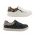 Step On Air Magic Ladies Leather Casual Zip Side Flat Comfy Animal Print Trim