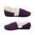 Lorella Nelly Ladies Slippers Slip on Soft Purple Velour Top Fleece Lined Cushioned