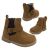 Boys Toddler Boots Grosby Altitude Tan Microsuede Side Zip Boot Shoe Size AU4-10