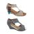 Ladies Shoes SOA Padano Wedge Sandals Hook and loop Open Toe Heel In