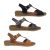 Lorella Paige Ladies Sandals T Strap Comfy Low Wedge Buckle Adjust Soft Insole