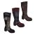 Step On Air Patch Ladies Boots Long Knee Length Boot Patchwork Design Side Zip Furry Lining Chunky Heel