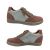 Bondi Pimble Ladies Lace up Casual Shoe Zip Side Hidden Wedge 2 Tone 