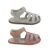Grosby Salina Little Girls Sandals Adjustable Glittery Covered Toe Size 6-12