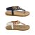 Wildsole Sancia Girls Sandals Thong Front Slingback Metallic Floral Trim Flat
