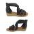 Anna Savia Girls Sandal Strappy Front Cross Ankle Strap Wedge Sole