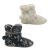 Bellissimo Snow Ladies Slippers Boots Furry Outer Soft Inside Snow Print Slip On