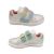Grosby Sprinkle Girls Shoes Casual Sneaker Hook and Loop Glitter Straps