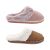 Grosby Trident Ladies Slippers Slip on Scuff Soft Fluffy Lined Solid Sole