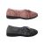 Grosby Violet Ladies Slippers Slip on Velour Upper Floral Pattern