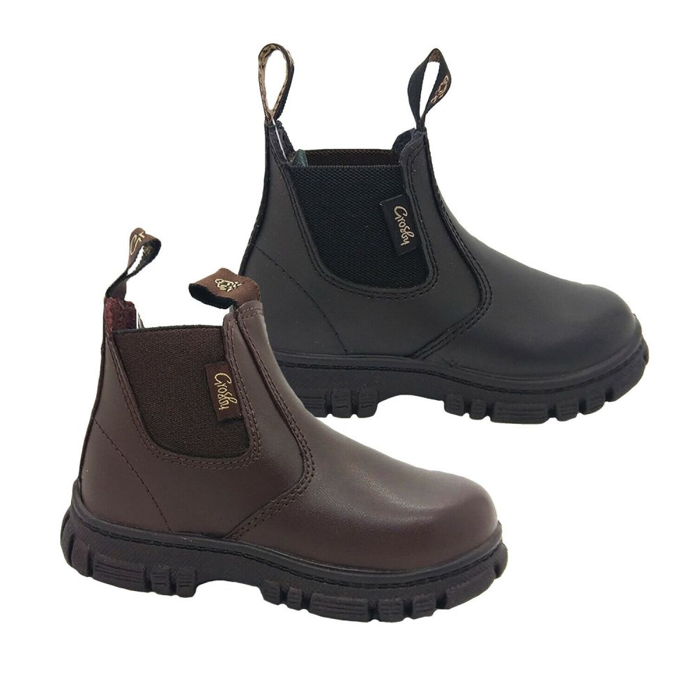 black leather toddler boots
