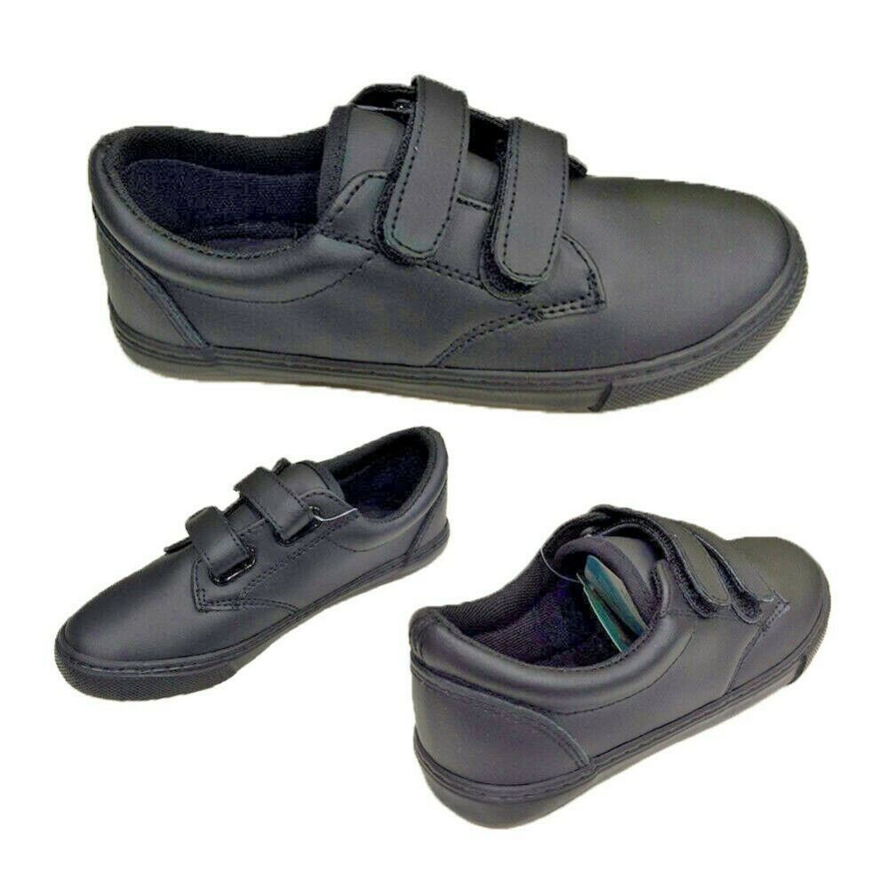 Details about   Boys Shoes Grosby Sully Black Leather Hook and Loop School Shoe Size 10-3 NEW 