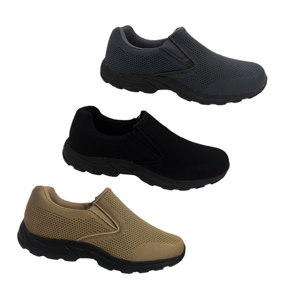 Mens Shoes Woodland Albus Slip on Lightweight Casual Black Grey Taupe UK  6-12 | Shoes On The Go
