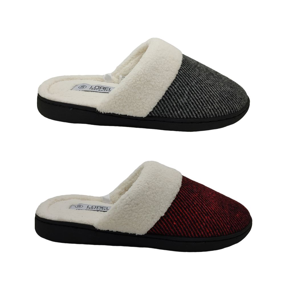 Men's clog-style slipper in felt and padded fabric in Black | TONI PONS