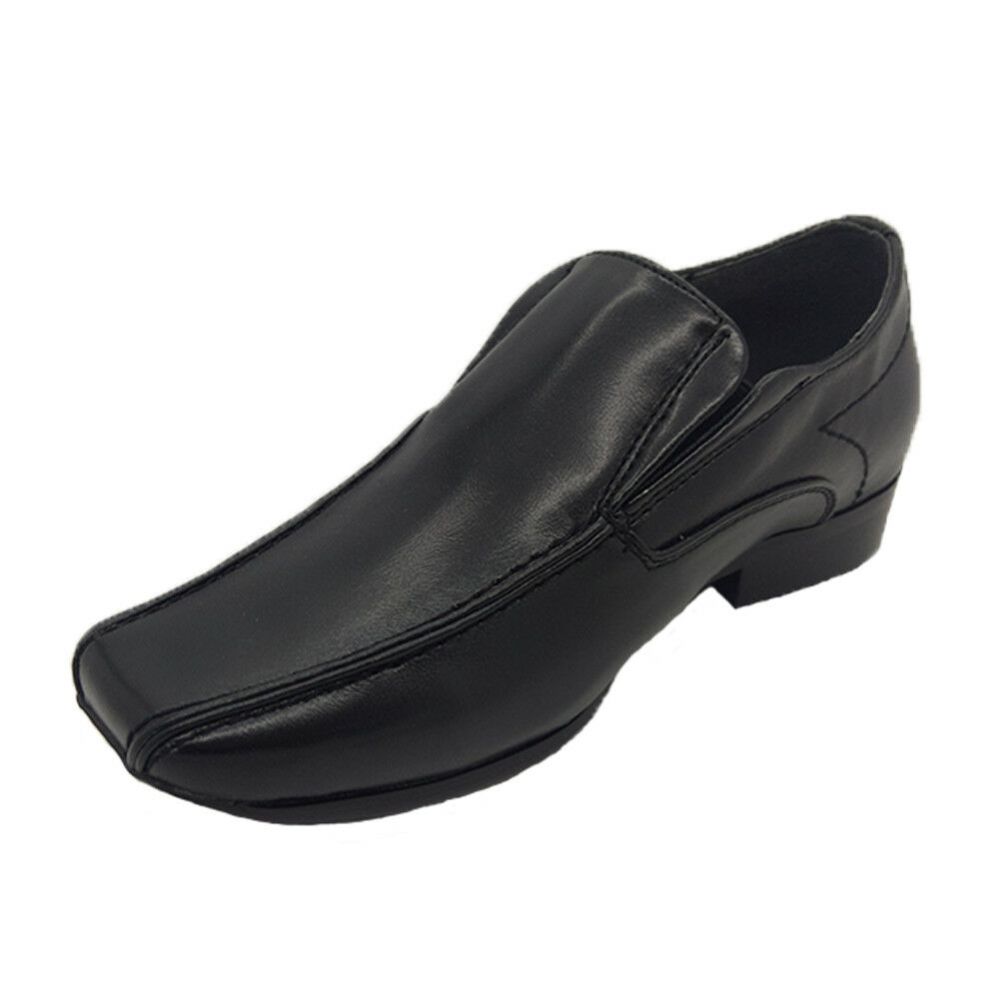 Boys Shoes Youth Oxford Ross Black Slip 