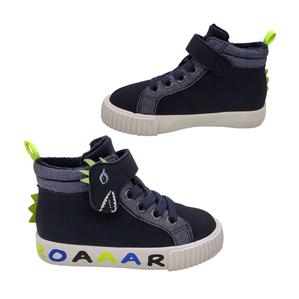 Grosby Roar Little Boys Casual Boot Dino Design Ankle Length Easy On Cute |  Shoes On The Go