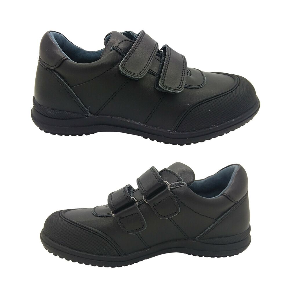 Boys Shoes Grosby Wiley Black Leather 