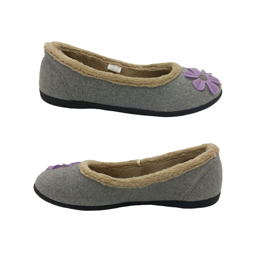 Ladies Slippers Panda Elgin Flower Low 