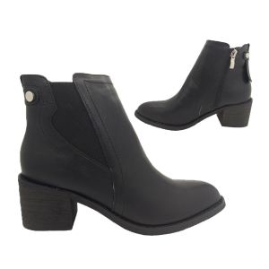 Ladies Shoes Boots WildSole Emy Zip Up Black Dressy Ankle Boot Size 6-10 NEW