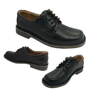 Girls Shoes Wilde Jezra JNR Black Shine Leather Lace Up School Shoe Size 10-2