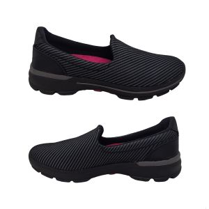 Bolt Argo Ladies Casual Shoe Slip On Lightweight Soft Foam Insole Stripe Fabric
