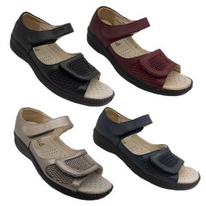 Ladies Shoes Lorella Kiara Bunion Comfort Sandal Adjustable Stretch Panels