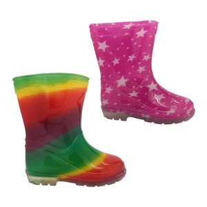 Childrens Rain Boots Aussie Gumboot Splash Sparkle or Rainbow Gumboots Size 4-2