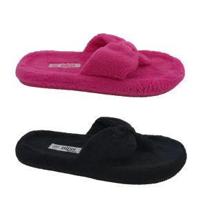 Ladies Slippers Bliss/Lorella Teri Summer Slipper Thongs Material Upper Firmer sole