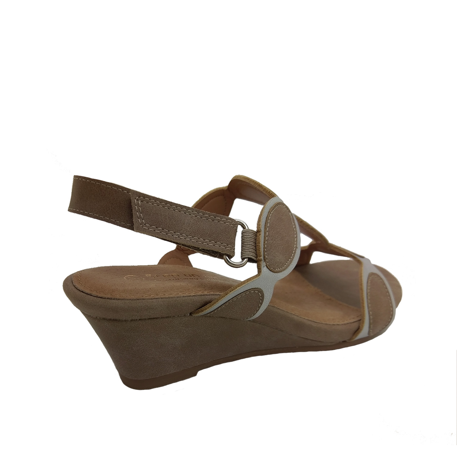 Step On Air Holiday Ladies Sandal Wedge Heel Slingback Circle Design - Picture 14 of 16