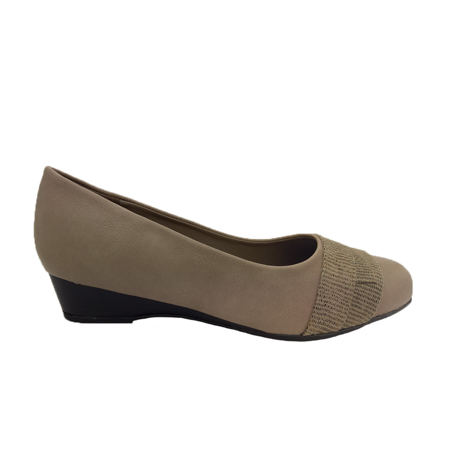 Zapatos señoras paso en el aire Ricky Cuña Tribunal Toe Detalle Negro Azul  Marino Topo Talla 6-11 | eBay