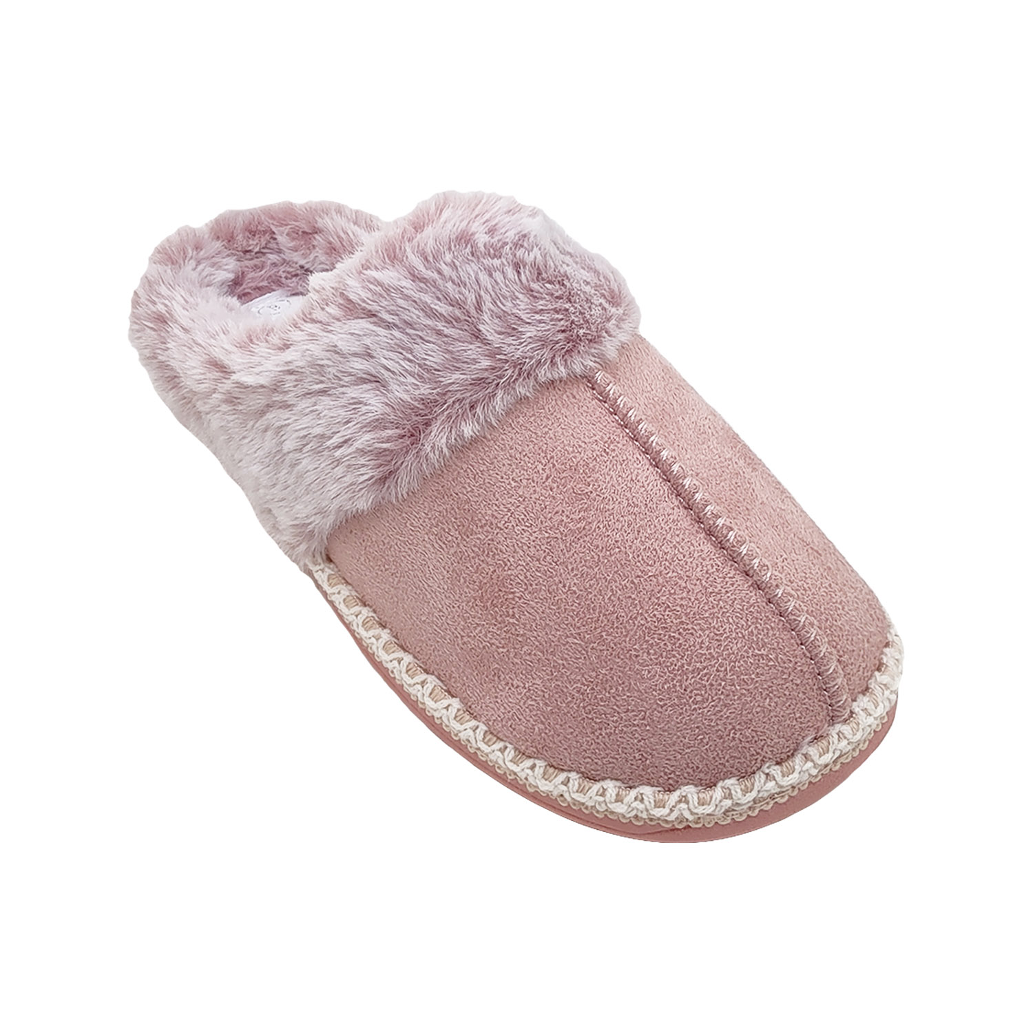 Grosby Trident Ladies Slippers Slip on Scuff Soft Fluffy Lined Solid Sole - Picture 9 of 17
