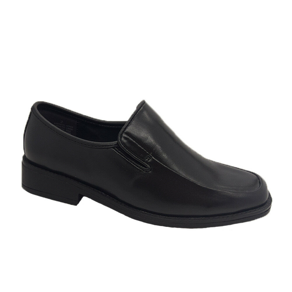 Boys Shoes Youth Oxford Paul Black Slip on Formal Dress School Shoe ...